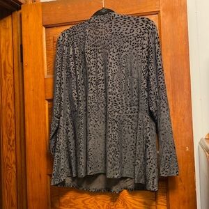Lane Bryant long sleeve Top with velvet leopard print.   22/24W